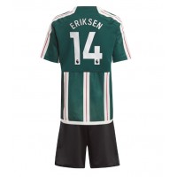 Koszulka piłkarska Manchester United Christian Eriksen #14 Strój wyjazdowy dla dzieci 2023-24 tanio Krótki Rękaw (+ Krótkie spodenki)